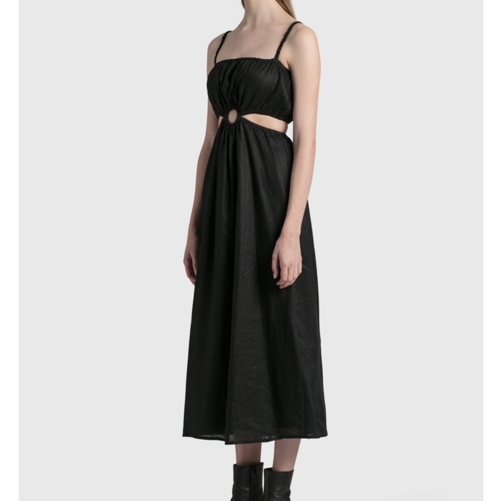 Faithfull Black El Rio Maxi Dress Large